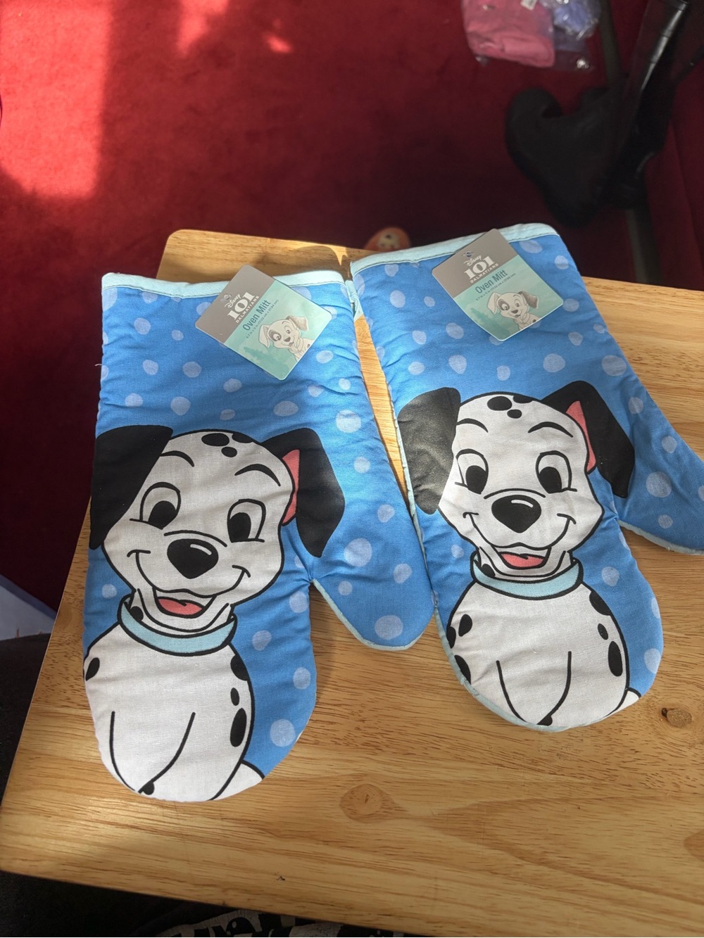 Disney 101 Dalmatians Blue Dog Oven Mitts - Pair